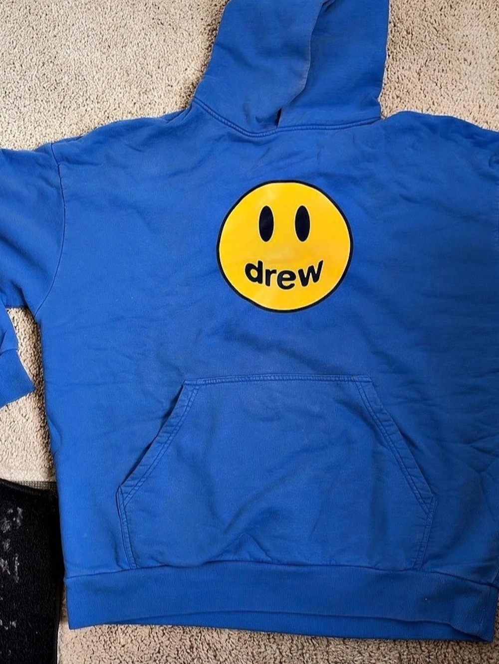 Drew House mascot oversized hoodie royal blue in Blue & Yellow, Medium - Picture 2 of 5